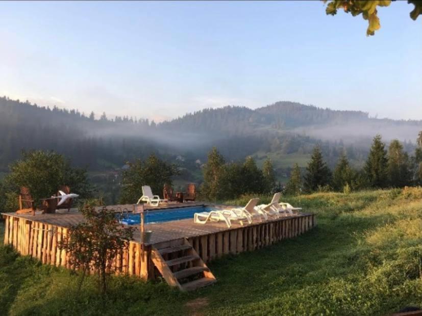 Котедж З Неймовірними Краєвидами, Карпатський Чан Dream, Чан Джакузі Slavsko Exterior foto